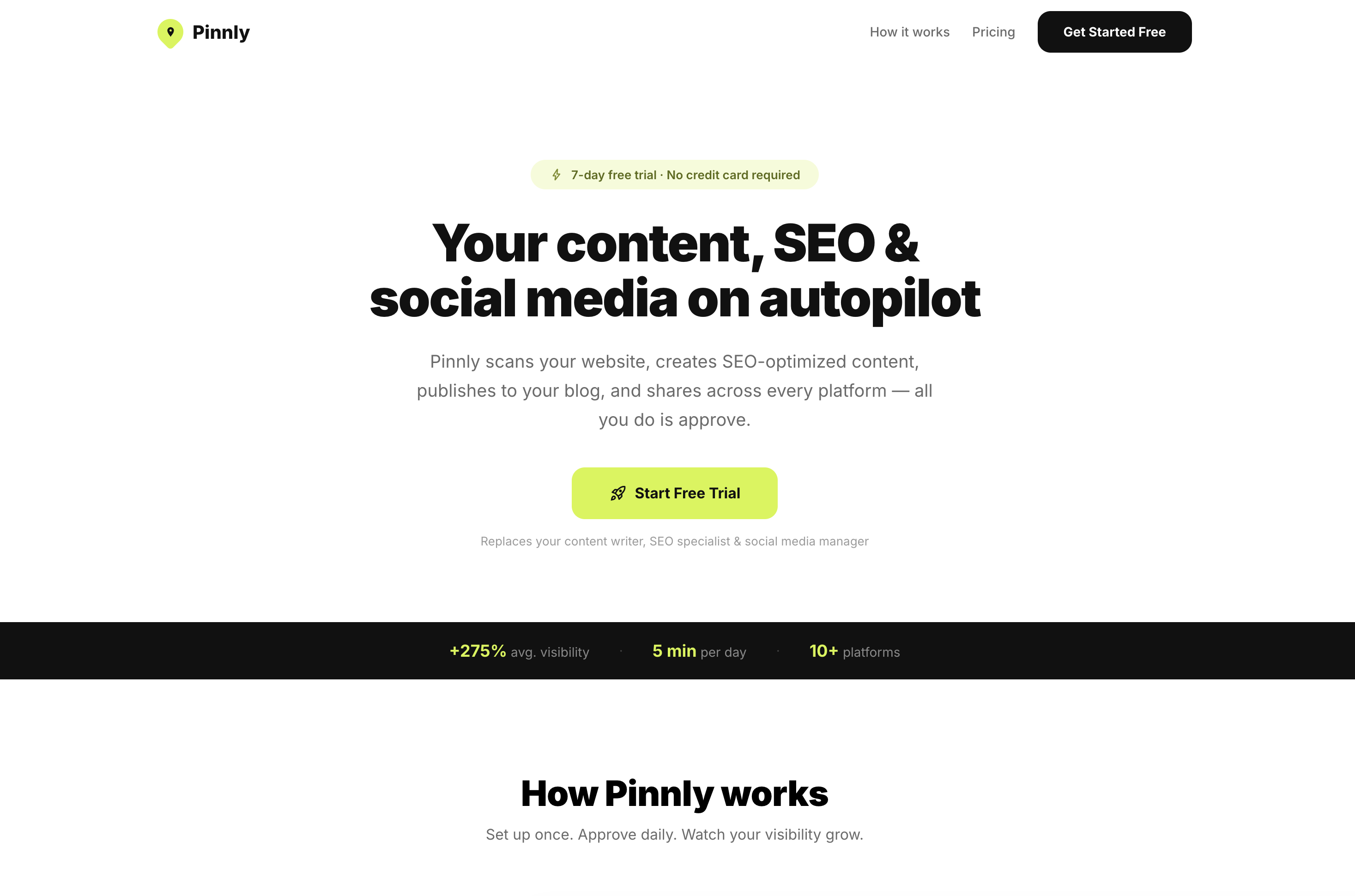 Pinnly desktop dashboard