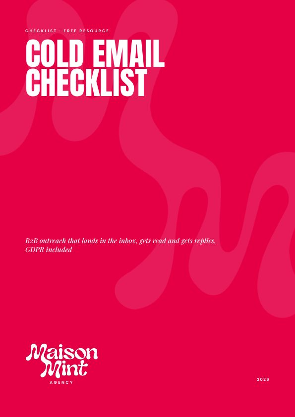 Cold email checklist, cover