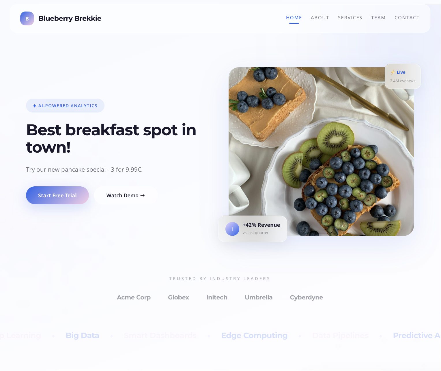 Forge Glassmorphism v2 template