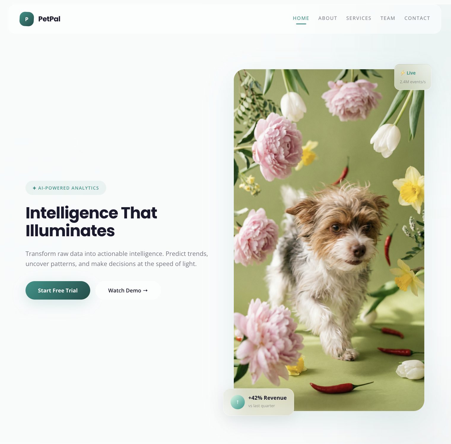 Forge Glassmorphism template